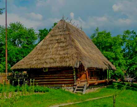 Boykovskaya wooden hut from the village of Guklivy in 1850