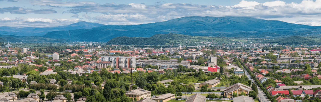 View of the city of Mukachevo