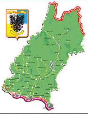 Карта Тячівського району