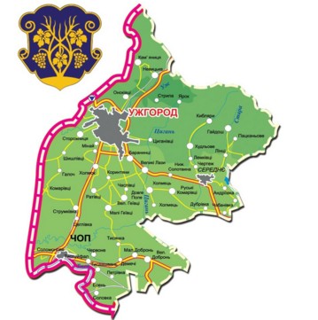 Карта Ужгородського району