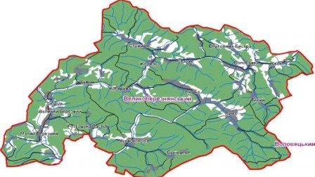 Map of the bereznyansky district