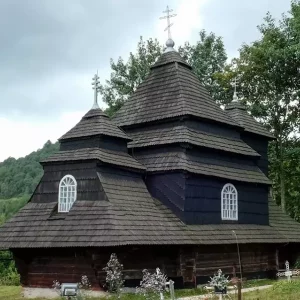 St Michael's Church in the village of Uzhok