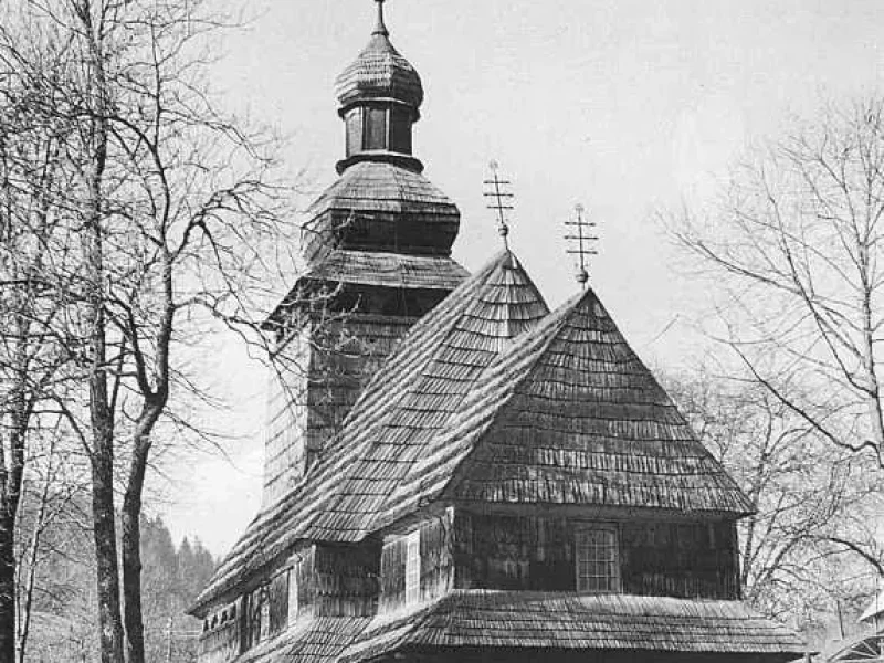 Церква в селі Буковець на старій світлині